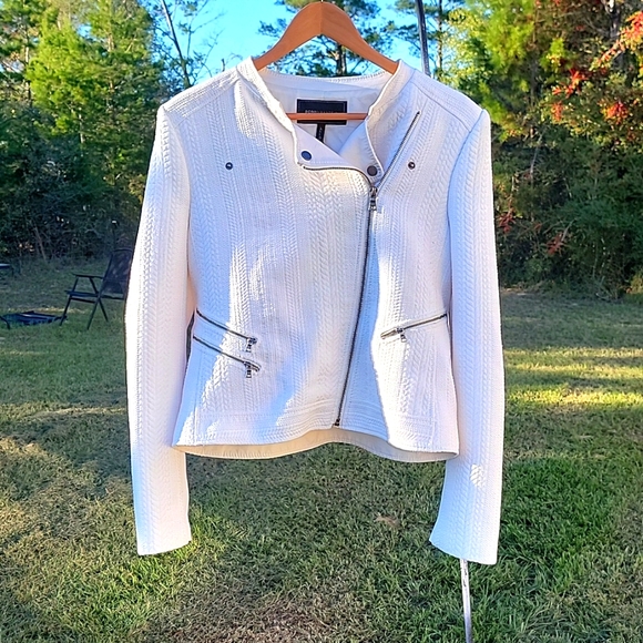 Bcbgmaxazria Jacket Size L Off White - Picture 1 of 8
